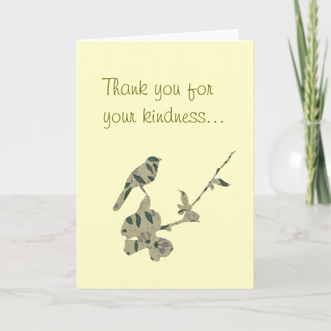 Thank you for your kindness card (Front)
