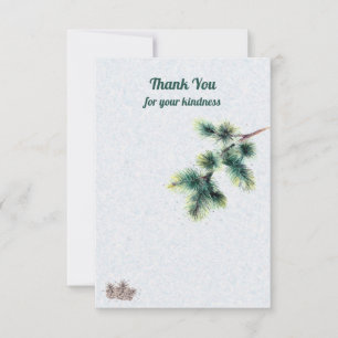 Thank You for your Kindness Pinecones Conifer Card