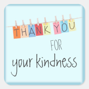 Thank You for Your Kindness Stickers