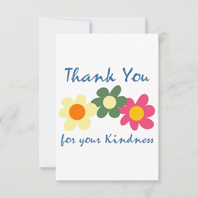 Thank you for your kindness Thank you Card (Front)