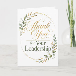 Thank You for Your Leadership Gift Card