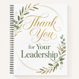Thank You for Your Leadership Gift Notebook
