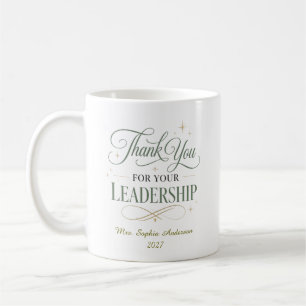 Thank You For Your Leadership Personalised Coffee Mug