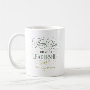 Thank You For Your Leadership Personalised Coffee Mug