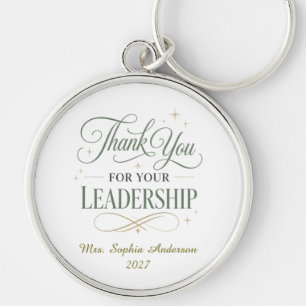 Thank You For Your Leadership Personalised Key Ring