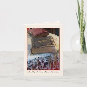 Thank You for Your Memorial Donation Vintage Bible