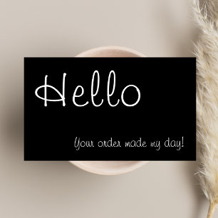 Thank you for your Oder Black & White Discount  Card