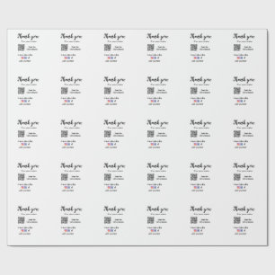 Thank you for your order add q r contact details s wrapping paper