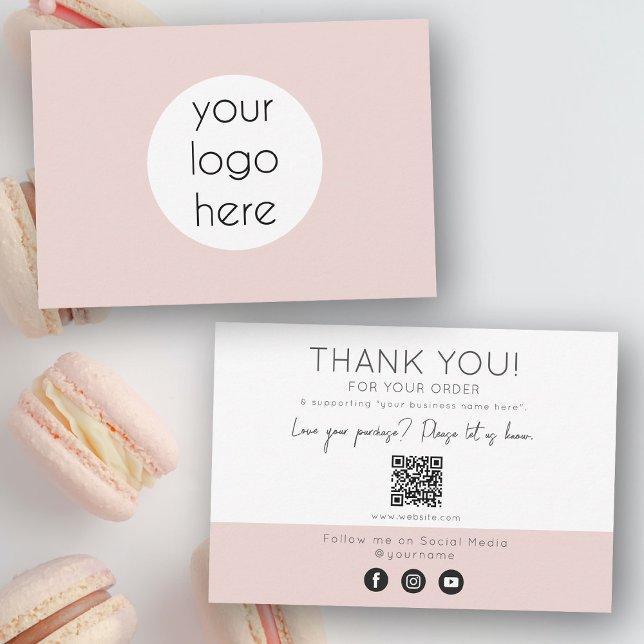 Thank You For Your Order Business Pink Card (Creator Uploaded)