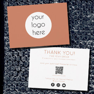 Thank You For Your Order Business Terracotta Card