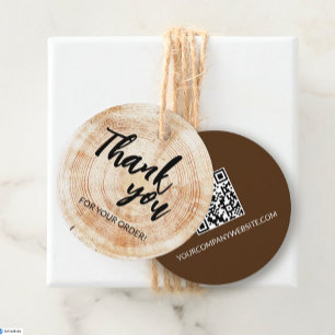 Thank you for your order business website QR code Favour Tags