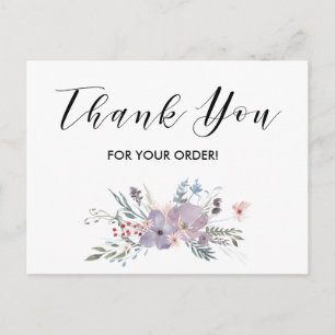Thank You For Your Order Card