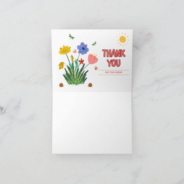 Thank You for Your order card (Inside)