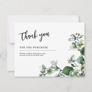 Thank You For Your Order Card, Business Thank You  Card