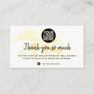 Thank You For Your Order Cards