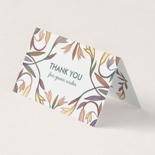 THANK YOU for your ORDER Chic Elegant Lily Frame Business Card