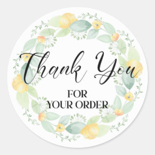 Thank You For Your Order Classic Round Sticker