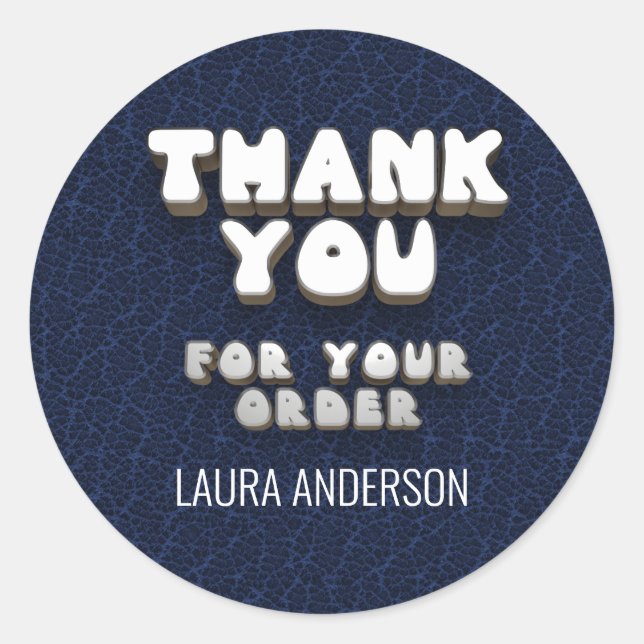 Thank you for your order classic round sticker (Front)