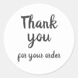 Thank You For Your Order Classic Round Sticker