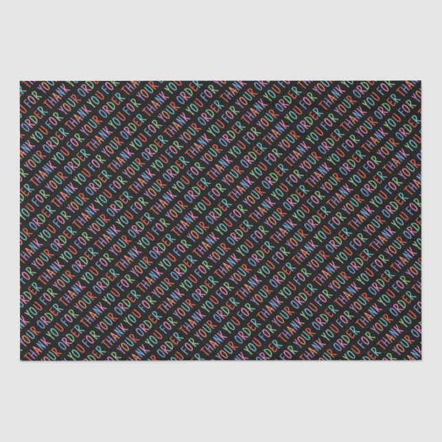    Thank You For Your Order Colourful Simple Moder Tissue Paper (Front)