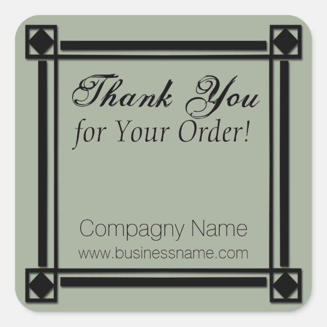 Thank you for your order Corporate Grey Sticker (Front)