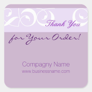 Thank you for your order Corporate Lilac C Sticker