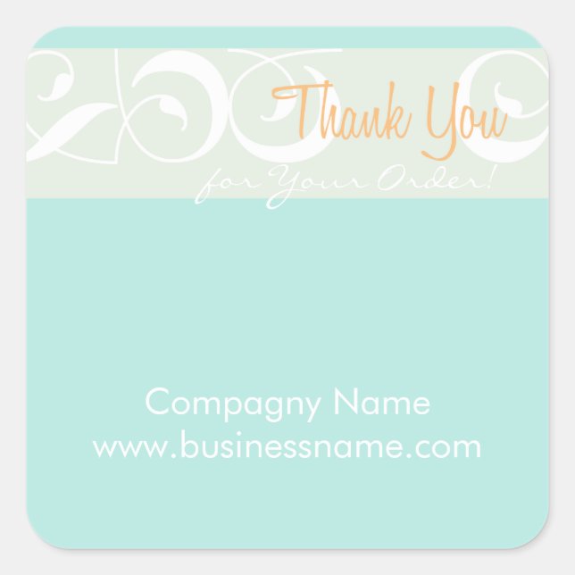 Thank you for your order Corporate Mint Sticker (Front)