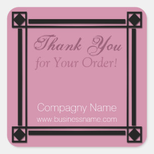 Thank you for your order Corporate pink Sticker