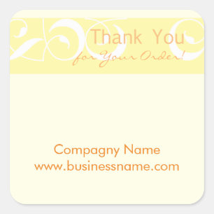 Thank you for your order Corporate Yellow Sticker