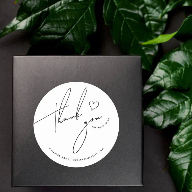 Thank You For Your Order Custom Small Business Classic Round Sticker ...