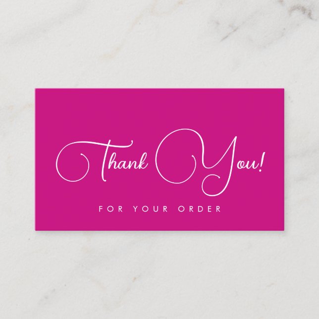 Thank You For Your Order Elegant Modern Template Business Card (Front)