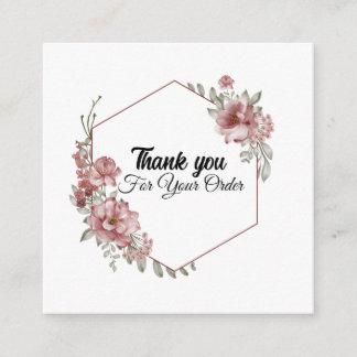 Thank you for your order enclosure card