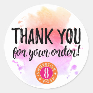 Thank you for your order Innov8tive + Posh Classic Round Sticker