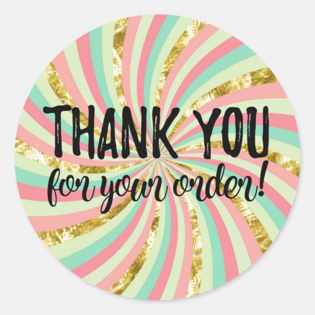 Thank you for your order label (Front)