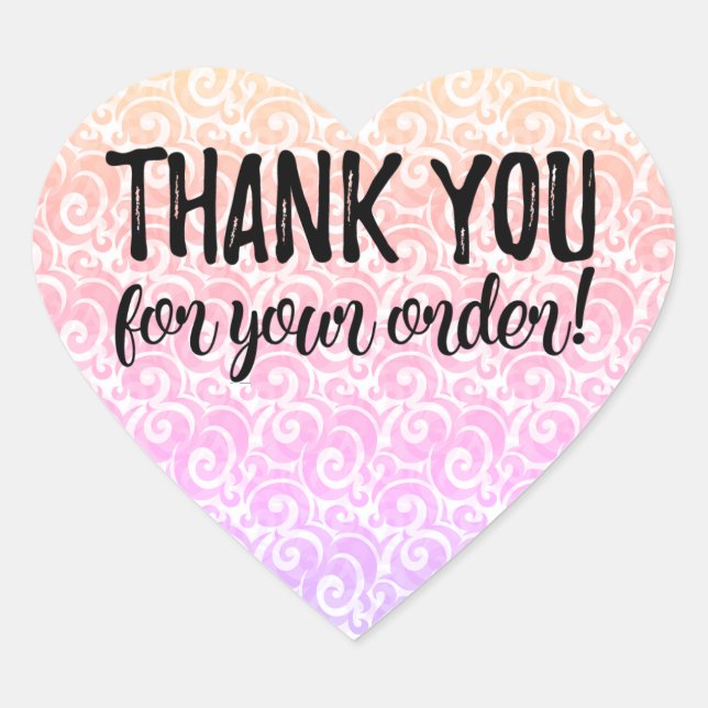 Thank you for your order label (Front)