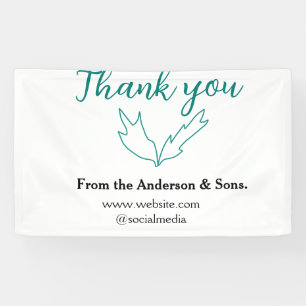 Thank you for your order leaf website company name banner