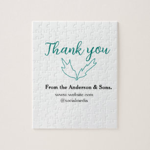 Thank you for your order leaf website company name jigsaw puzzle