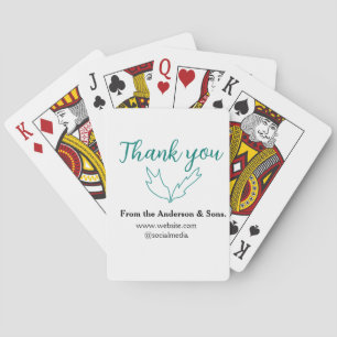 Thank you for your order leaf website company name playing cards
