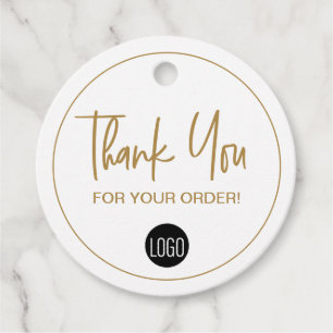 Thank you for your Order Modern Script Your Logo Favour Tags