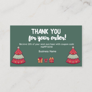 Thank you for your order package insert