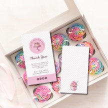 Thank You For Your Order Polka Dot Cake Baker