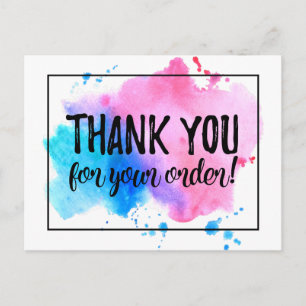 Thank you for your order postcard