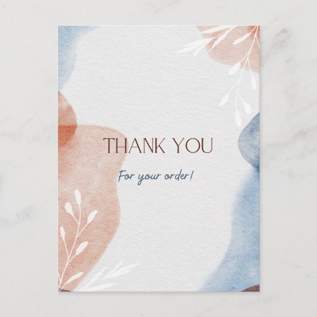 Thank you for your order  postcard (Front)