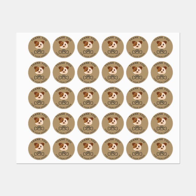Thank you for your order, puppy sticker. classic r (Sheet)