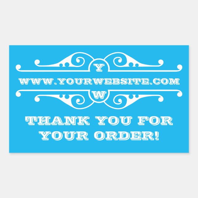 Thank you for your order rectangular sticker (Front)