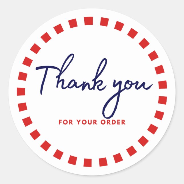 Thank You for Your Order Round Business Labels (Front)
