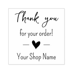 Thank you for your order shop stamp