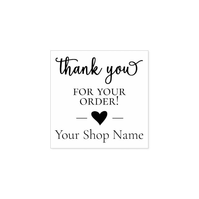 Thank you for your order shop stamp (Imprint)