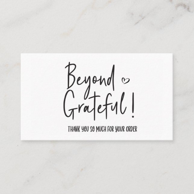 Thank You for Your Order Small Branding Business Card (Front)