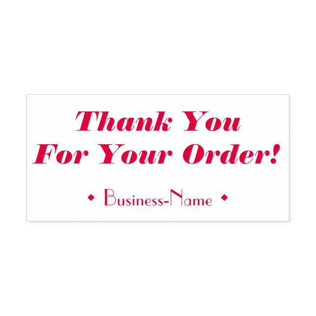 "Thank You For Your Order!" Small Business Stamp (Design)